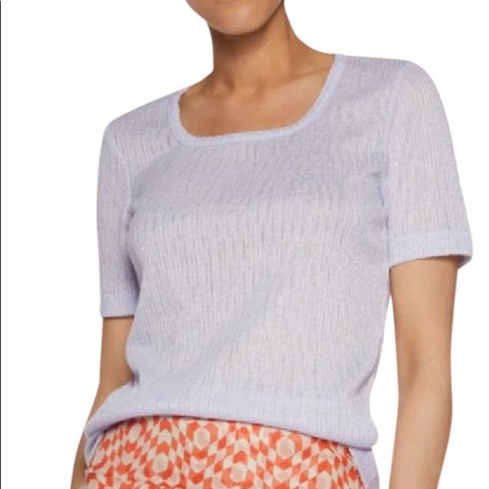 TORY BURCH RIBBED KNIT TEE